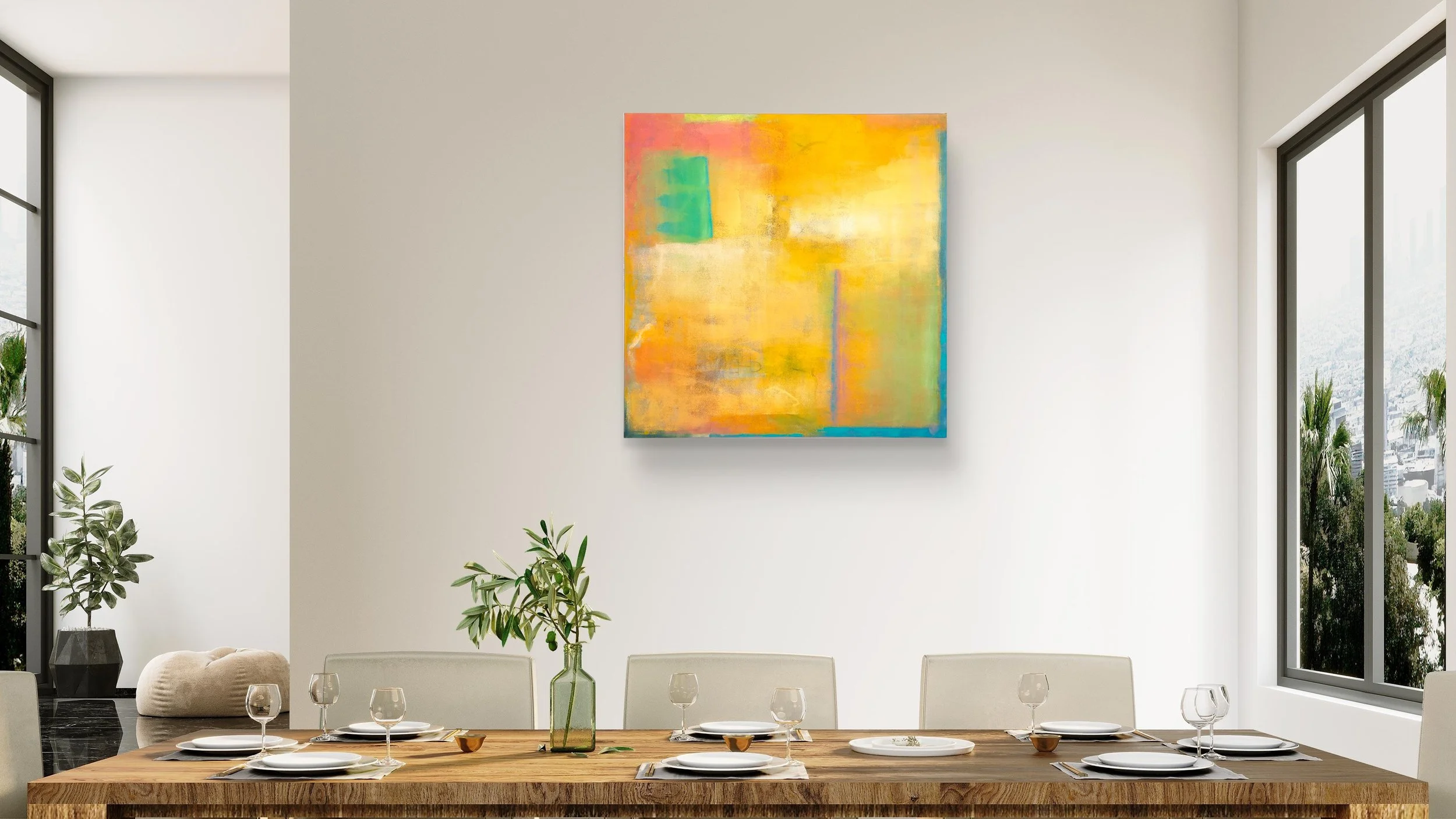 "On My Journey"
Acrylic on raw Canvas, 36" x 36"