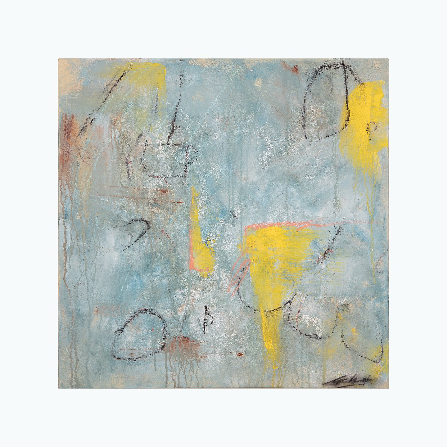 "Day Dreams #1" 2025, Mixed Media acrylic on canvas, 24 x 24 in