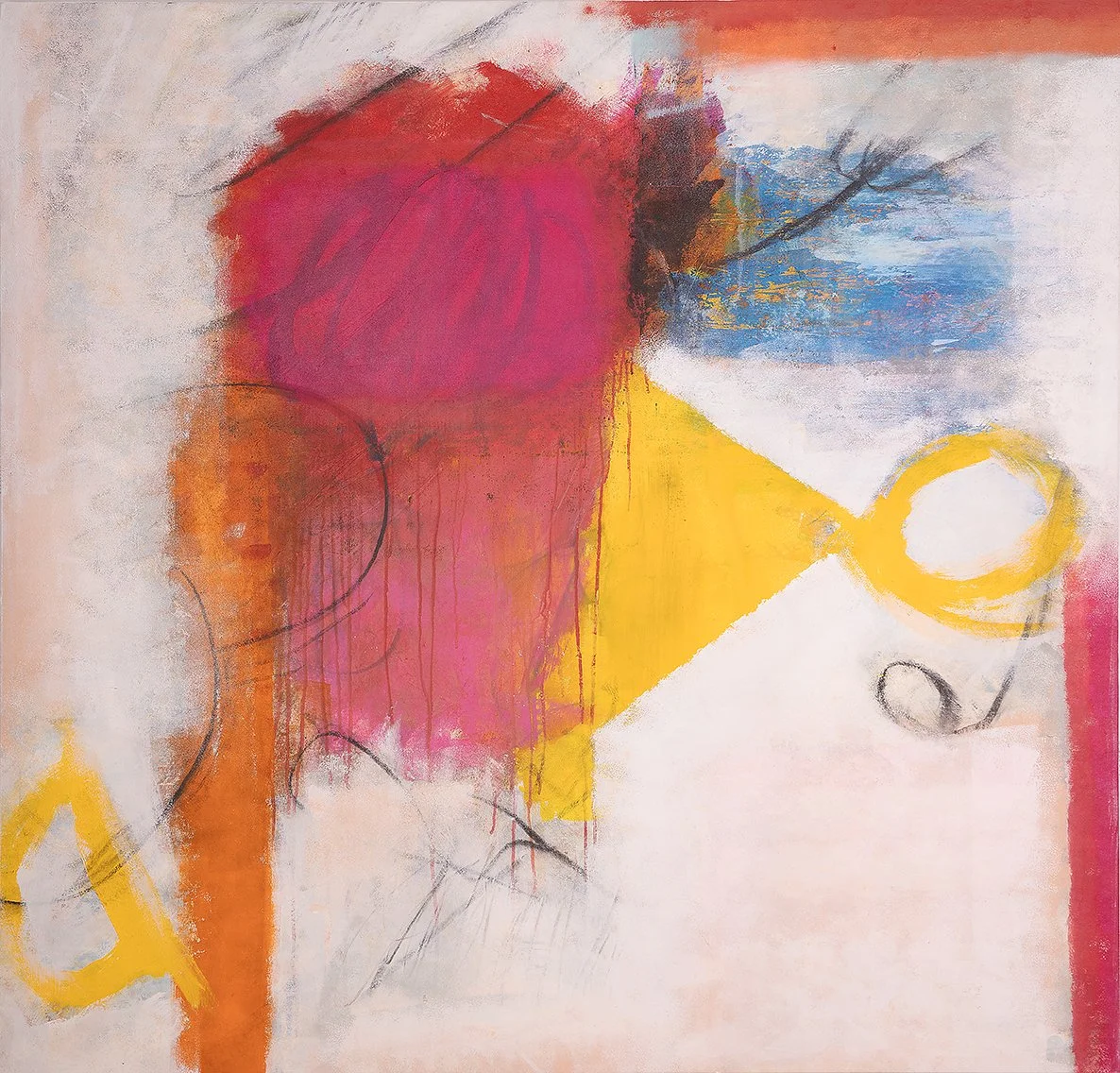 "Counter Pointe"
Mixed Media acrylic on canvas, 48" x 50" 