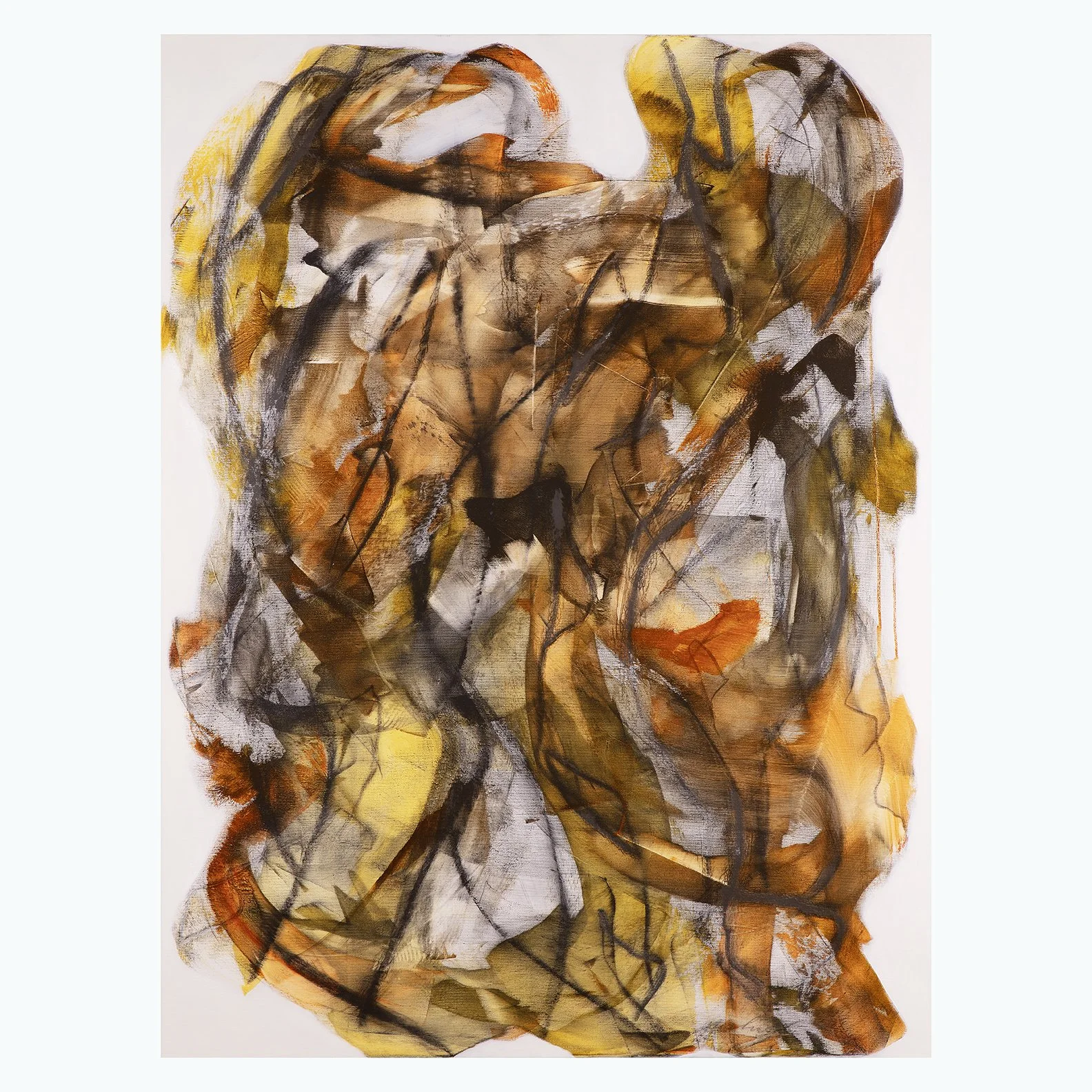 "Free Spirted" 2024, Mixed media oil on stretched canvas, 48 x 36 in