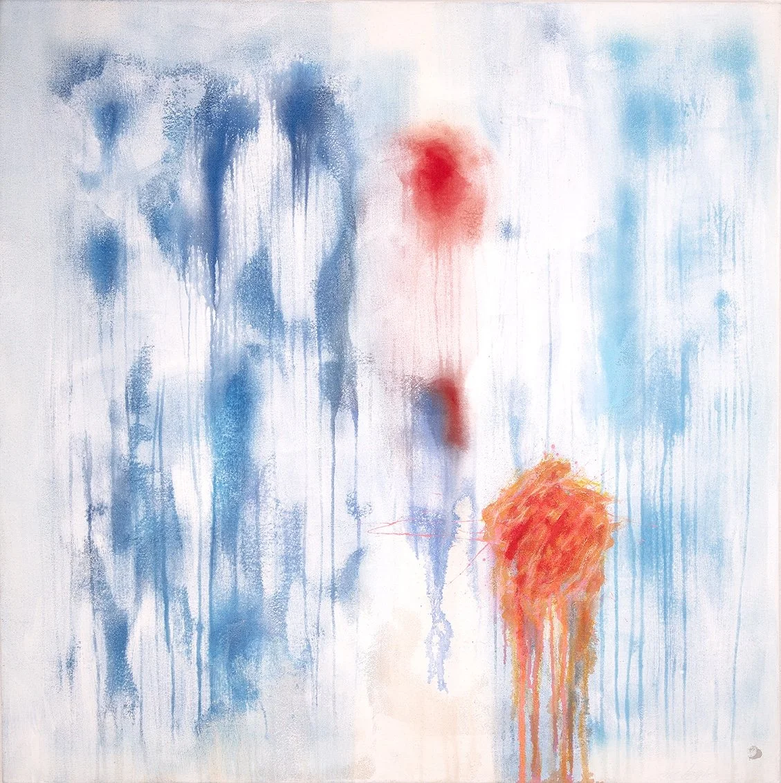 "Melting"
Acrylic on raw Canvas, 36" x 36 "