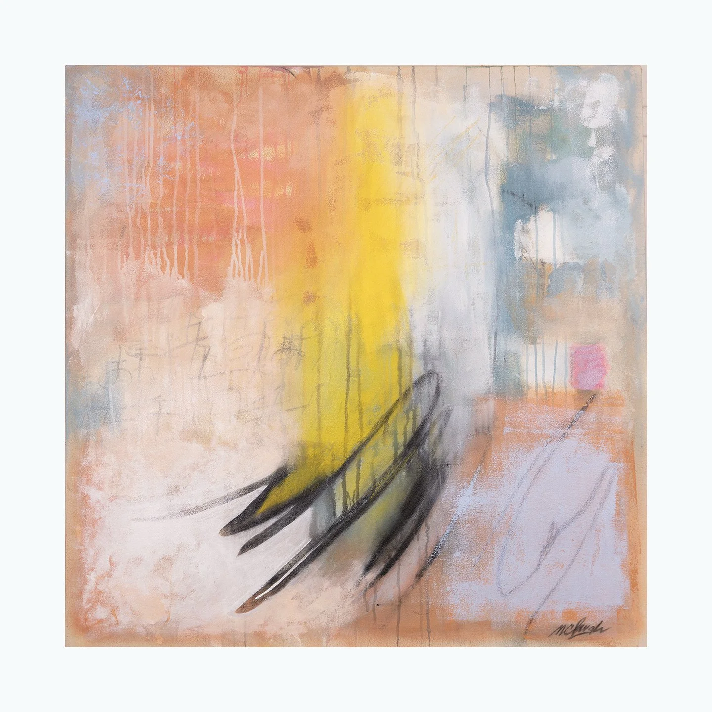 "Cry Into The Wilderness" 2025, Mixed Media acrylic on canvas, 36 x 36 x 2.5 in