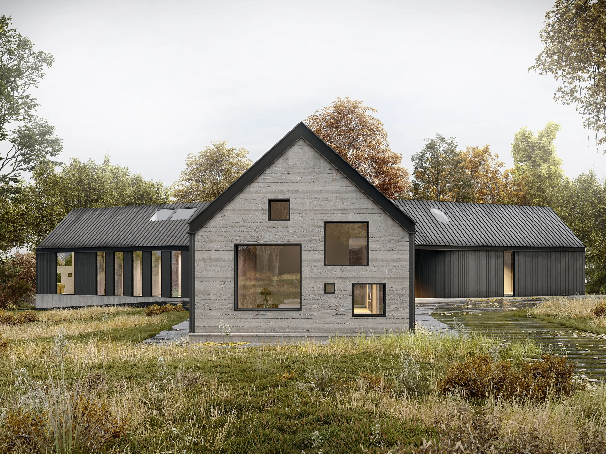 An image of the profile view of the Y House