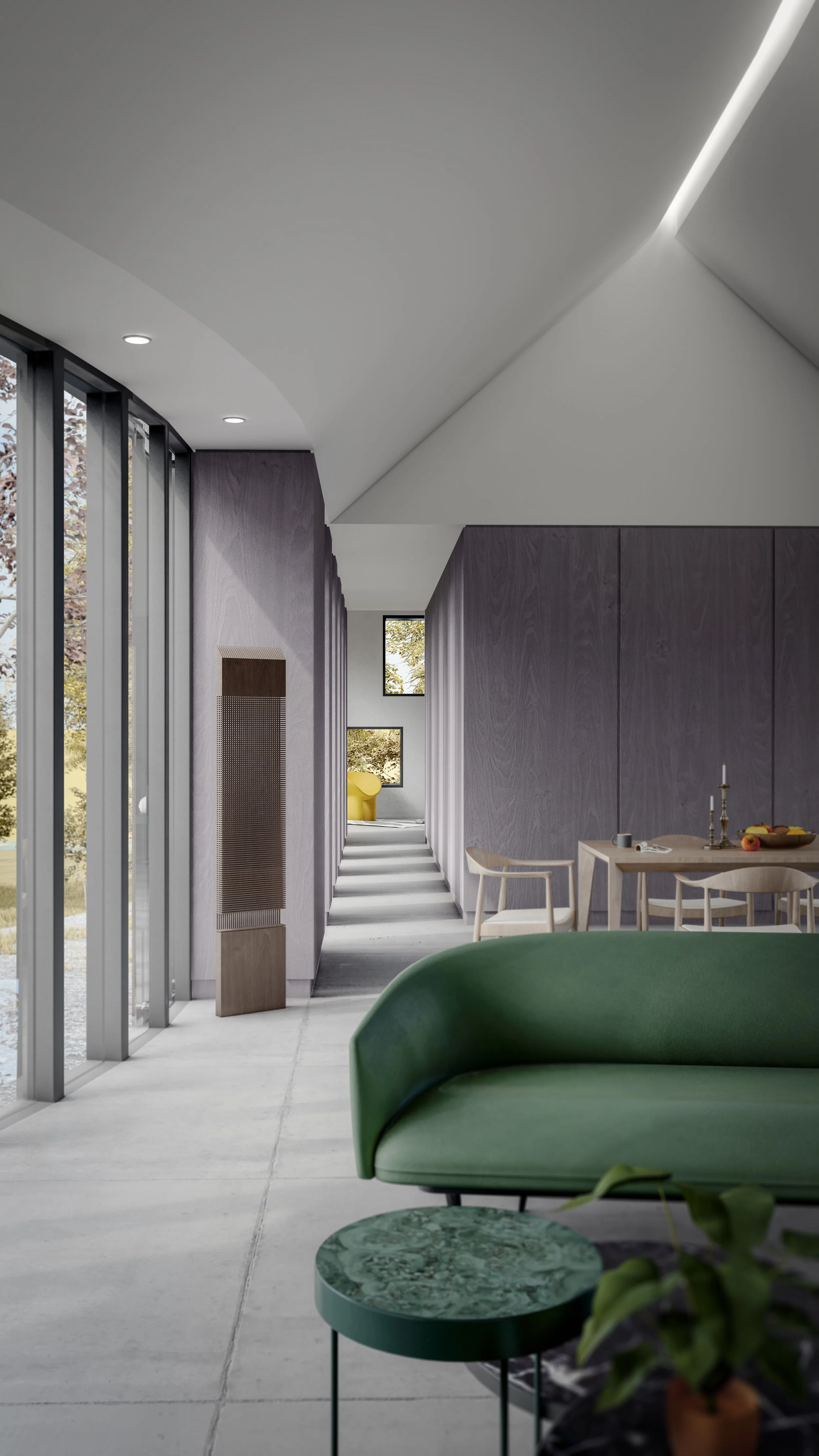 Interior Image of Y House with custom millwork