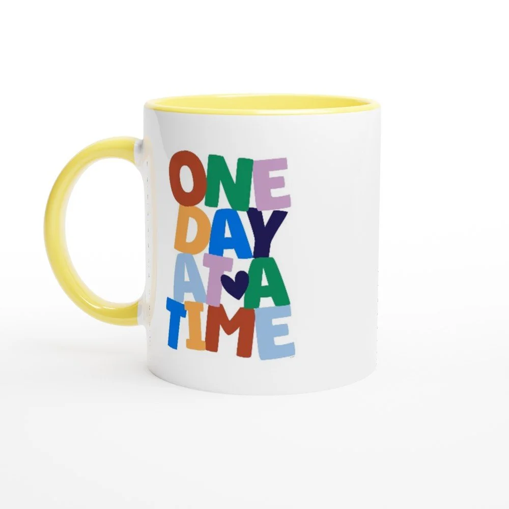 White 11oz Ceramic Mug with Color Inside