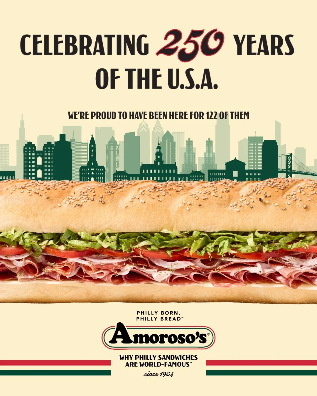 We&rsquo;re proud to be Philly born, Philly bread every day, but on our hometown&rsquo;s 250th birthday, it couldn&rsquo;t be more true. ❤️🥖