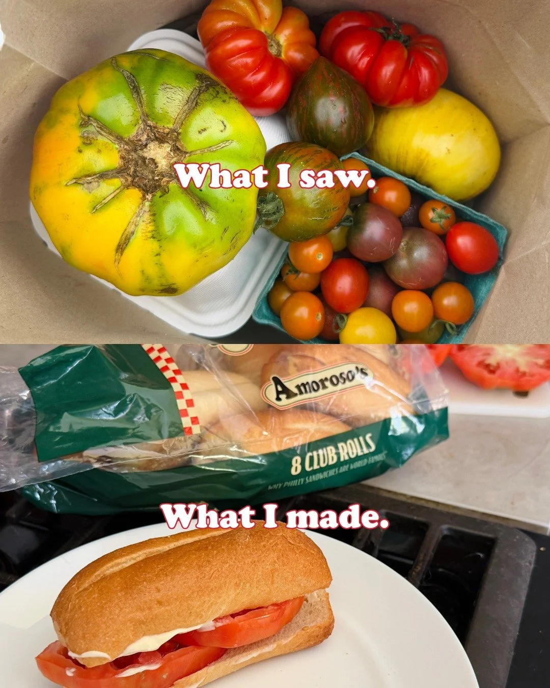 Keeping the end-of-summer lunch order easy. 🍅🥖