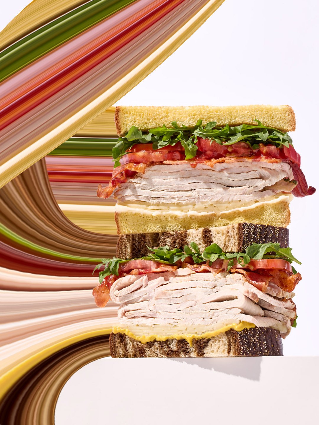 A blank canvas between slices of our Yellow Gourmet Loaf.