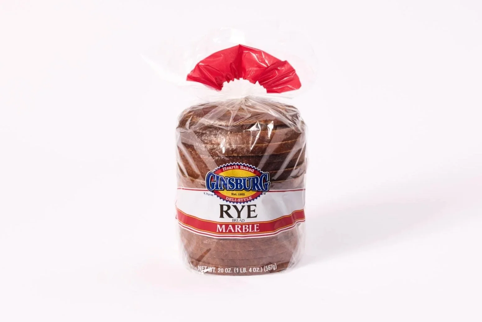 Ginsburg Marble Rye Bread 20 oz. Split Loaf
