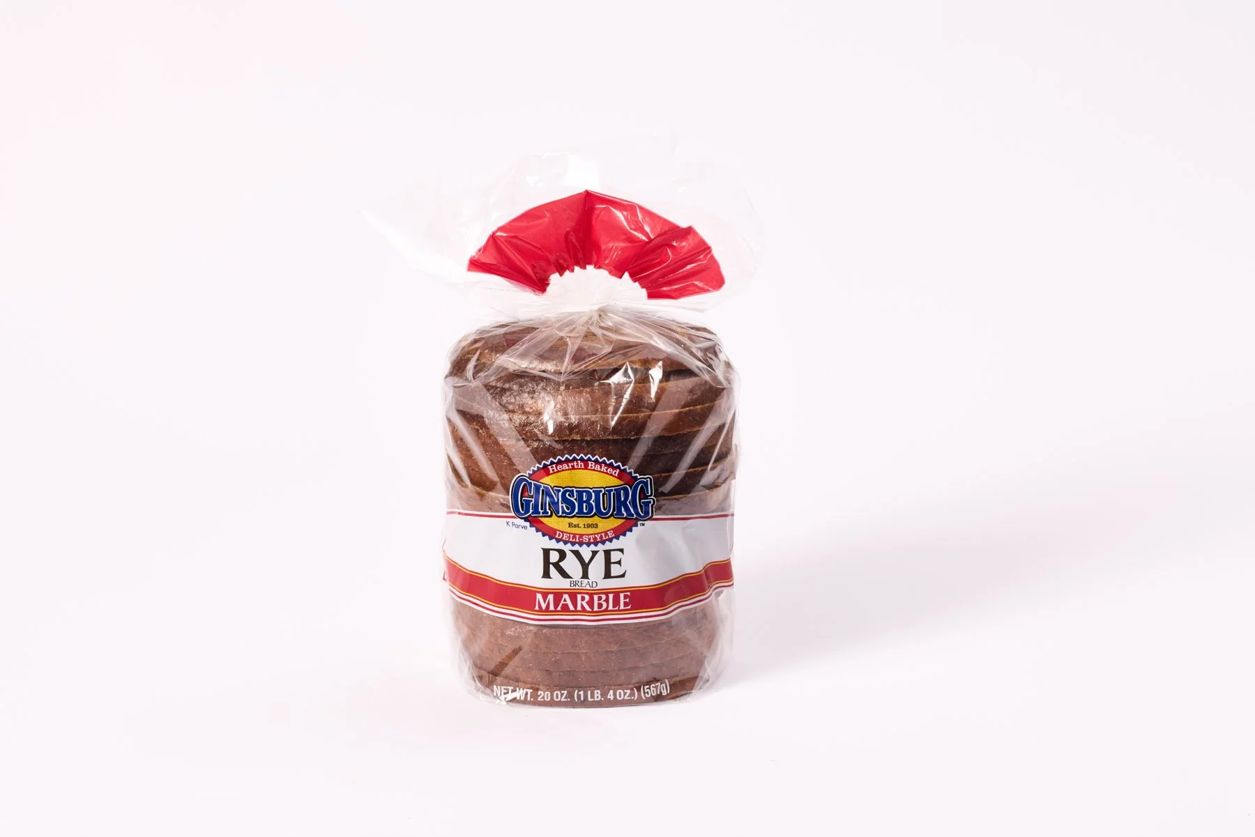 Ginsburg Rye Bread 20 oz. Marble Split Loaf