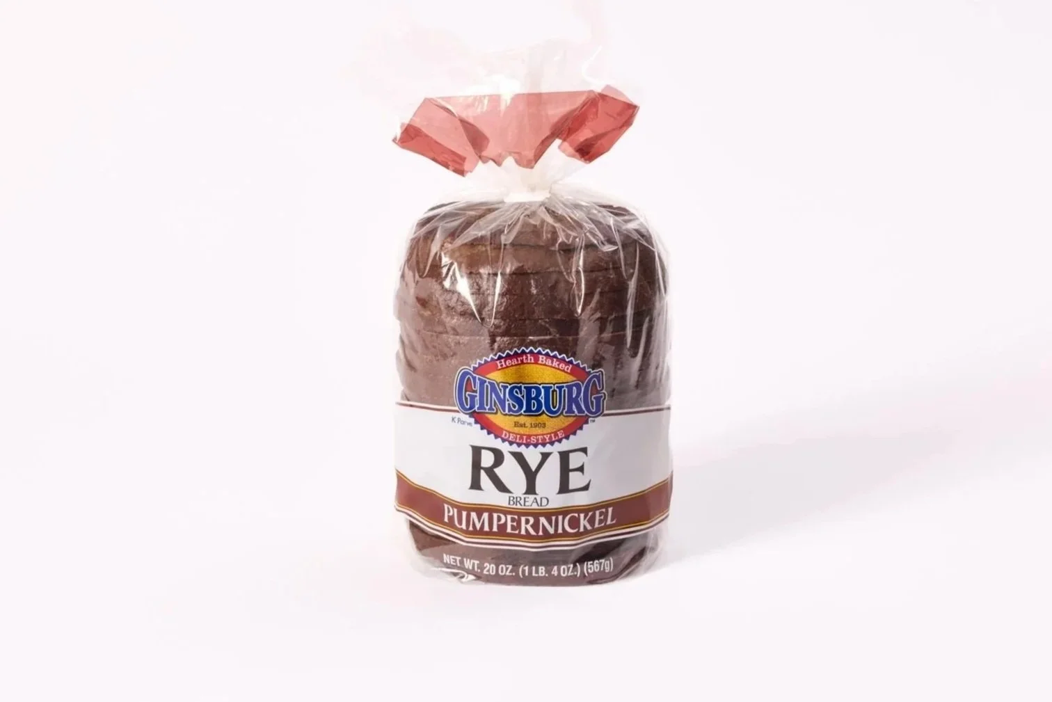 Ginsburg Pumpernickel Rye Bread 20 oz. Split Loaf