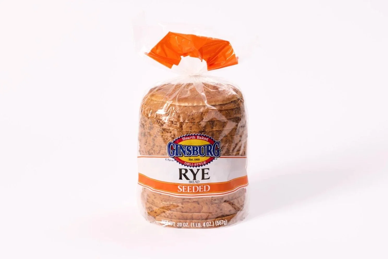 Ginsburg Caraway Rye Bread 20 oz. Split Loaf