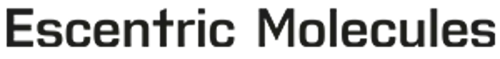 Text reading 'Eccentric Molecules' in black font on a white background.