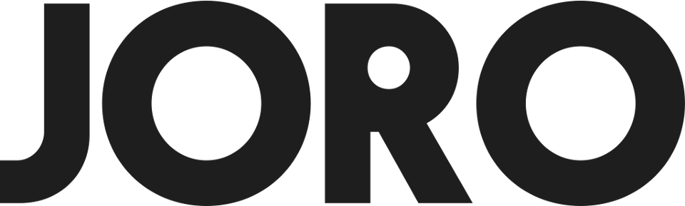 The image displays the word "JORO" in large, bold, black letters on a white background.