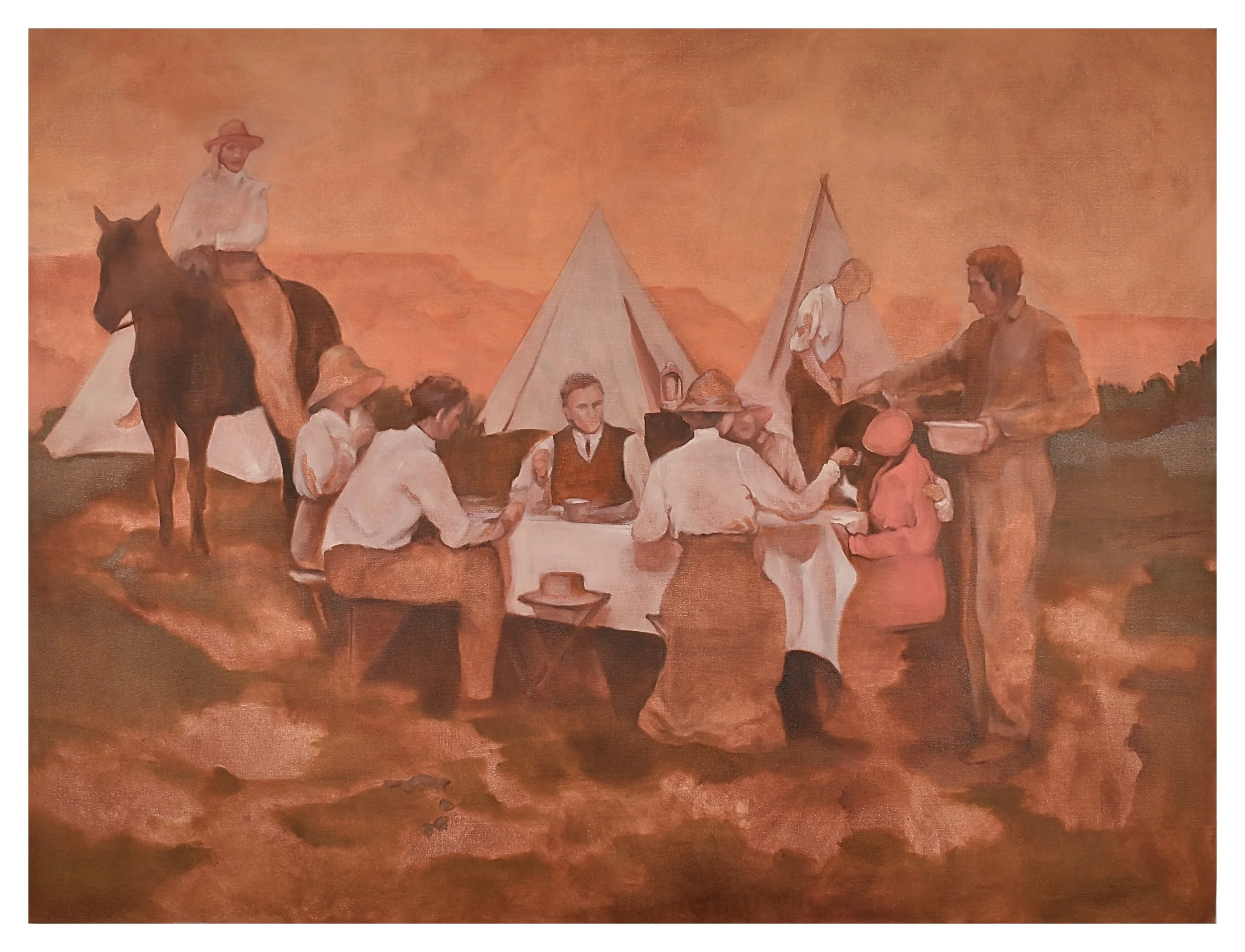 Rooftop, 48"x36", oil on canvas, 2025