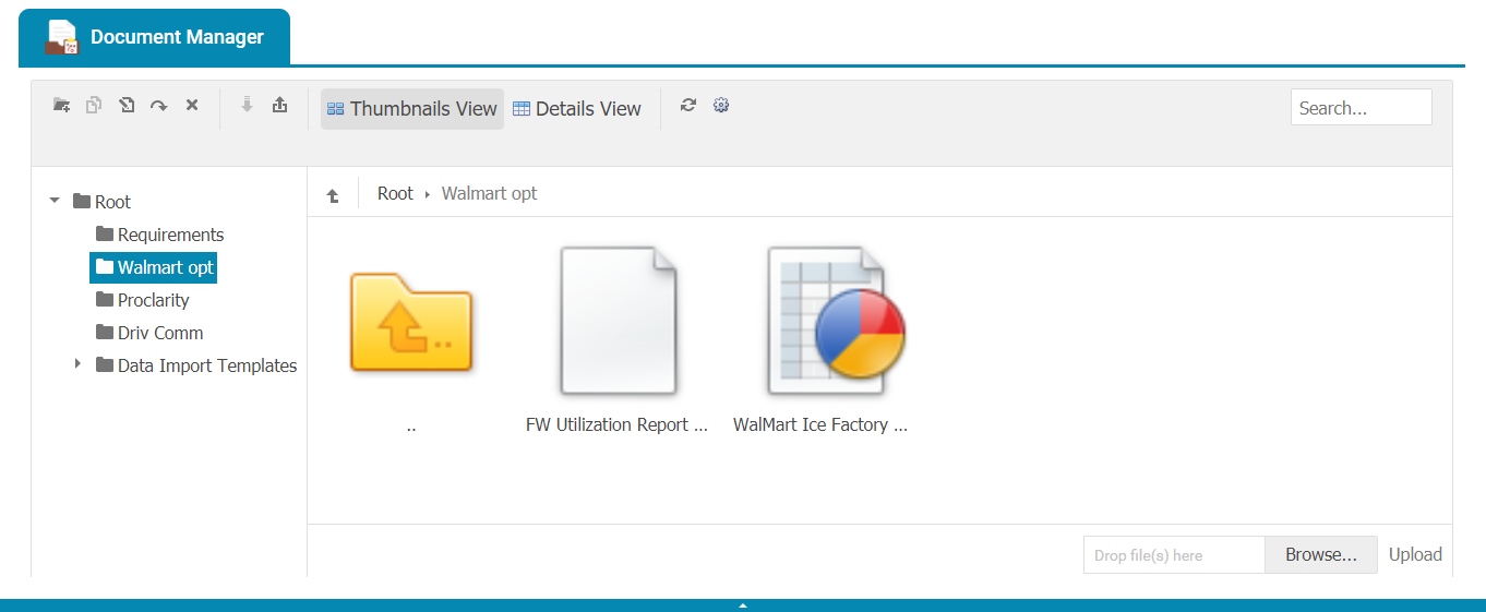 Document Manager Thumbnail View