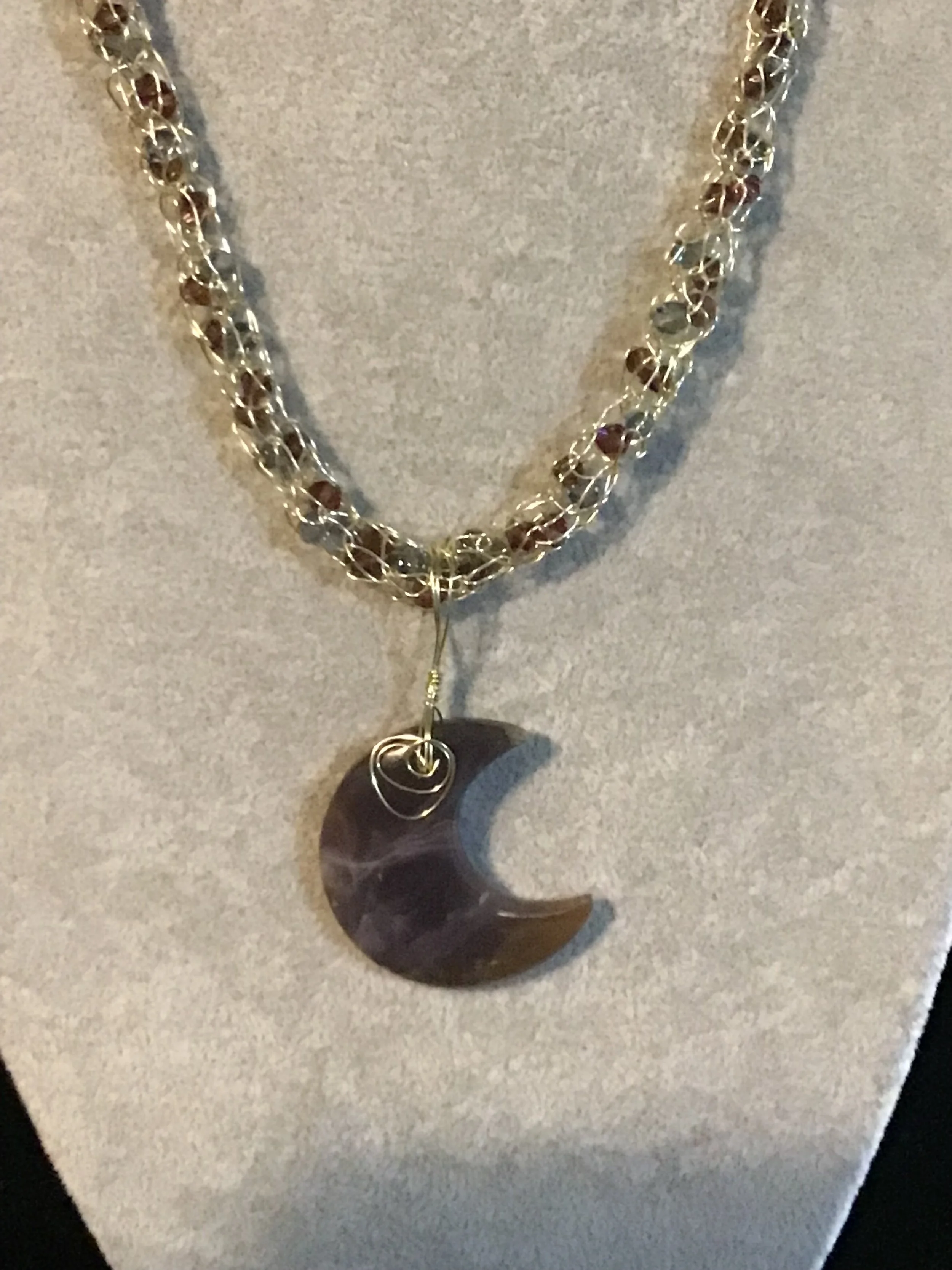 handmade necklace chain with gemstone pendant