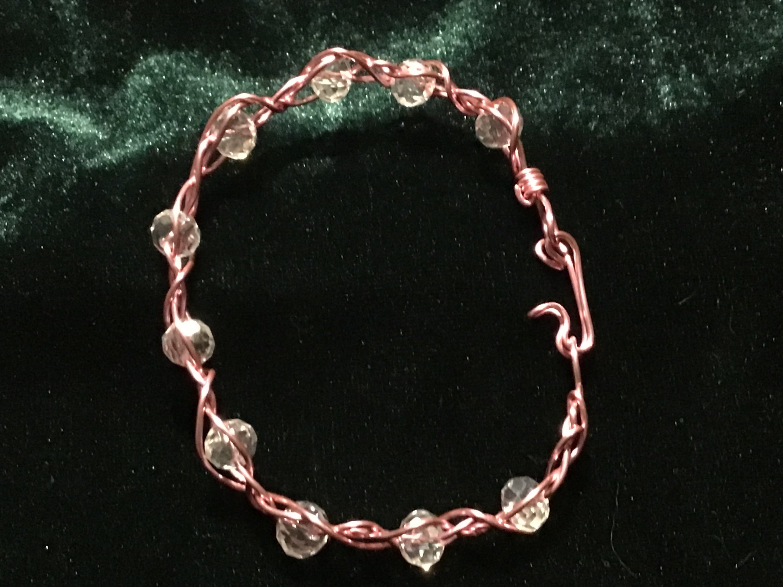 Handmade twisted wire cuff bracelet