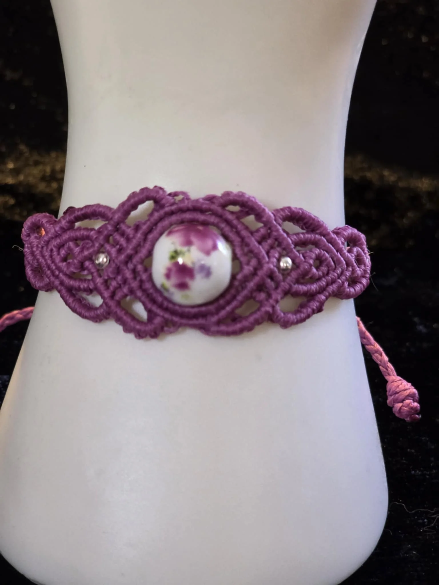Beautiful macrame cuff bracelet