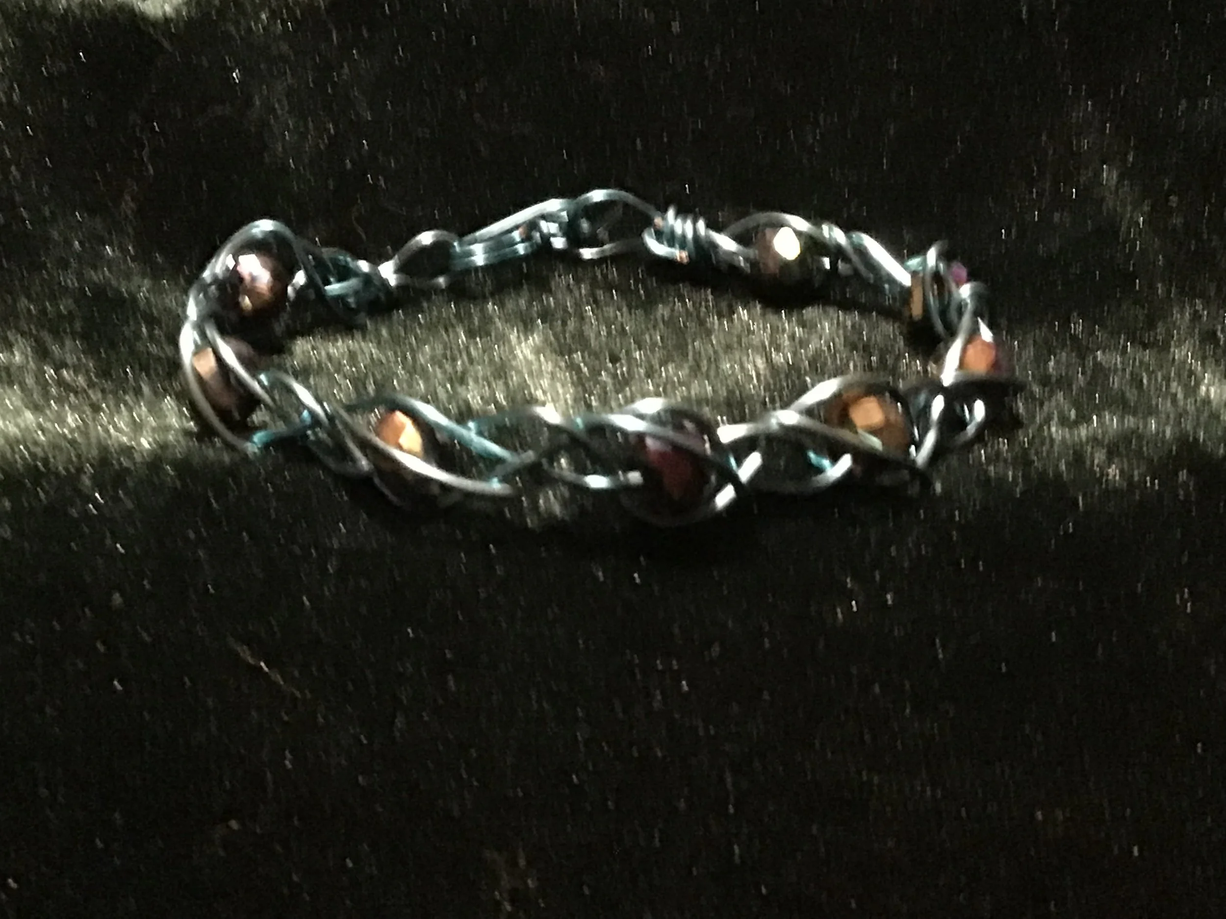 Handmade twisted wire cuff bracelet