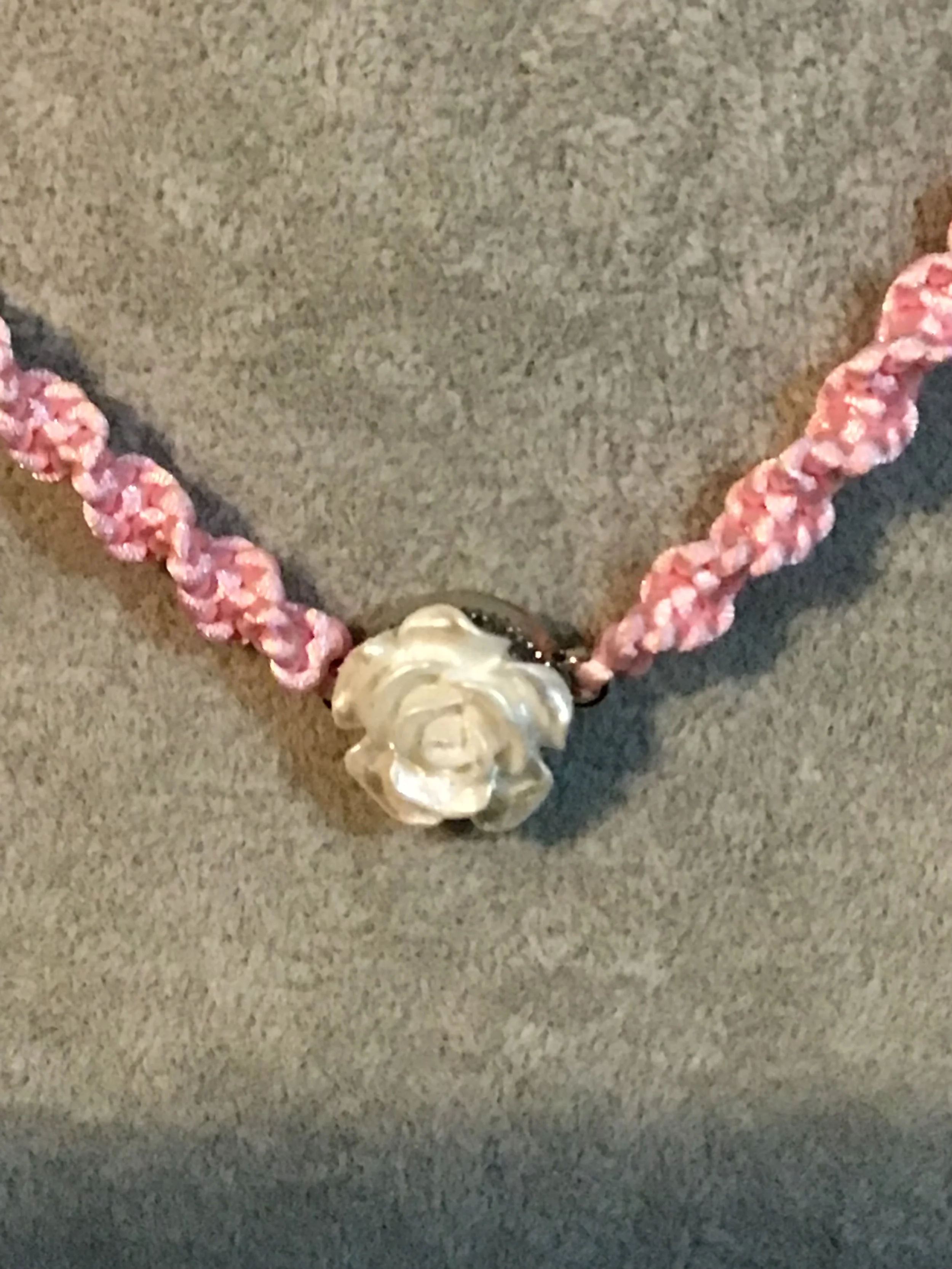 Rose Macrame Necklace