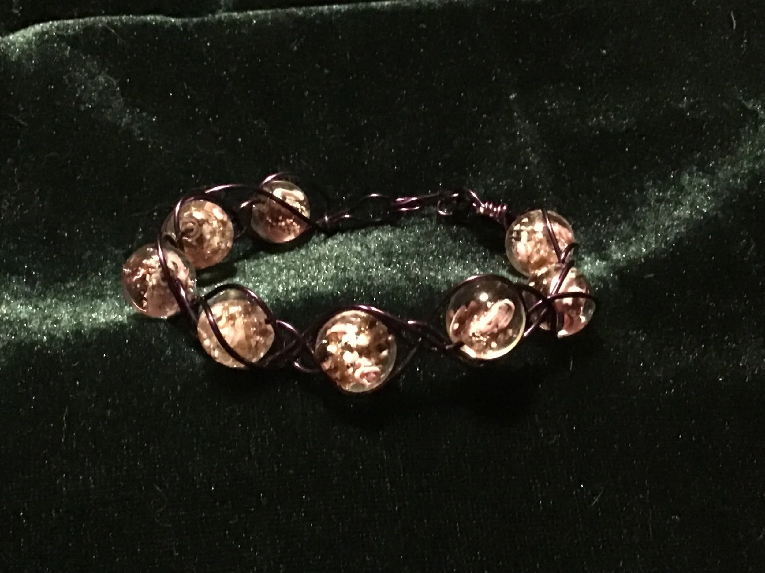 Handmade twisted wire cuff bracelet