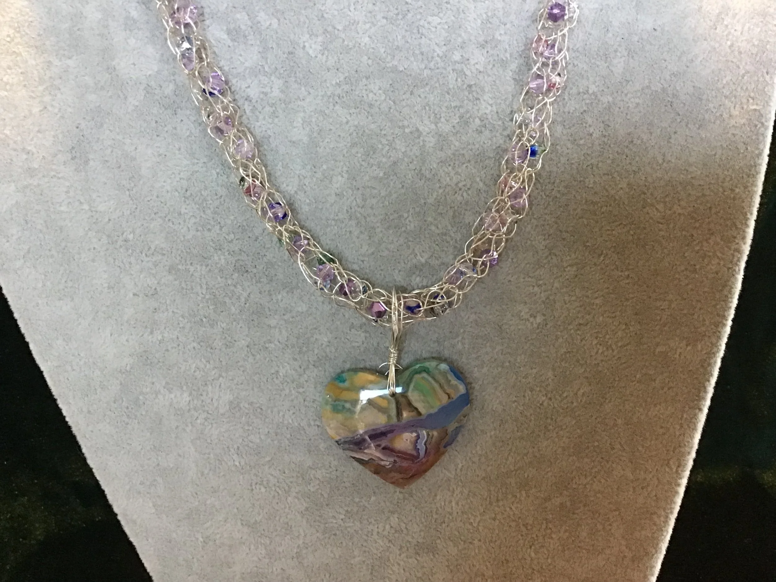 handmade necklace chain with gemstone pendant