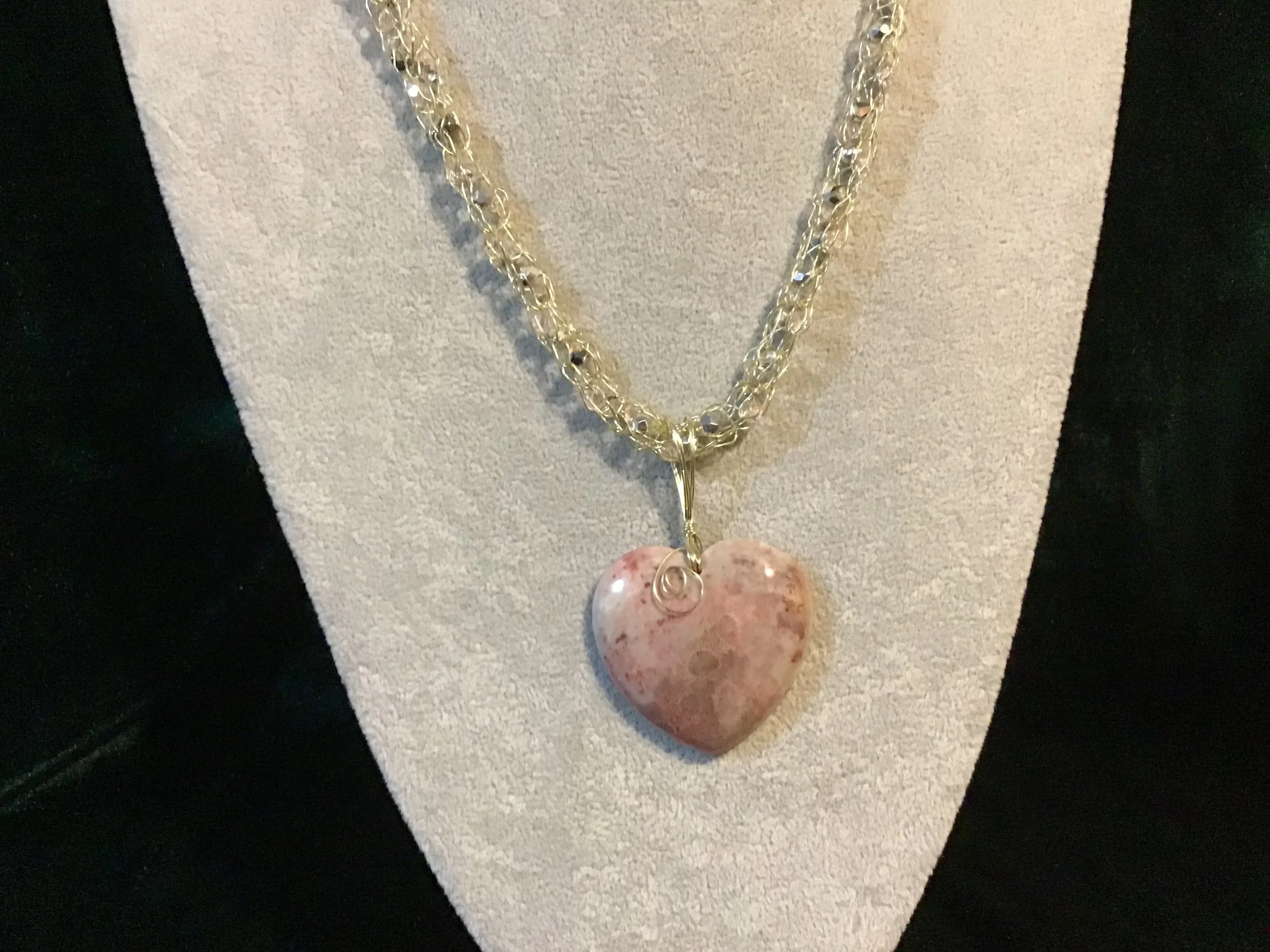 handmade necklace chain with gemstone pendant