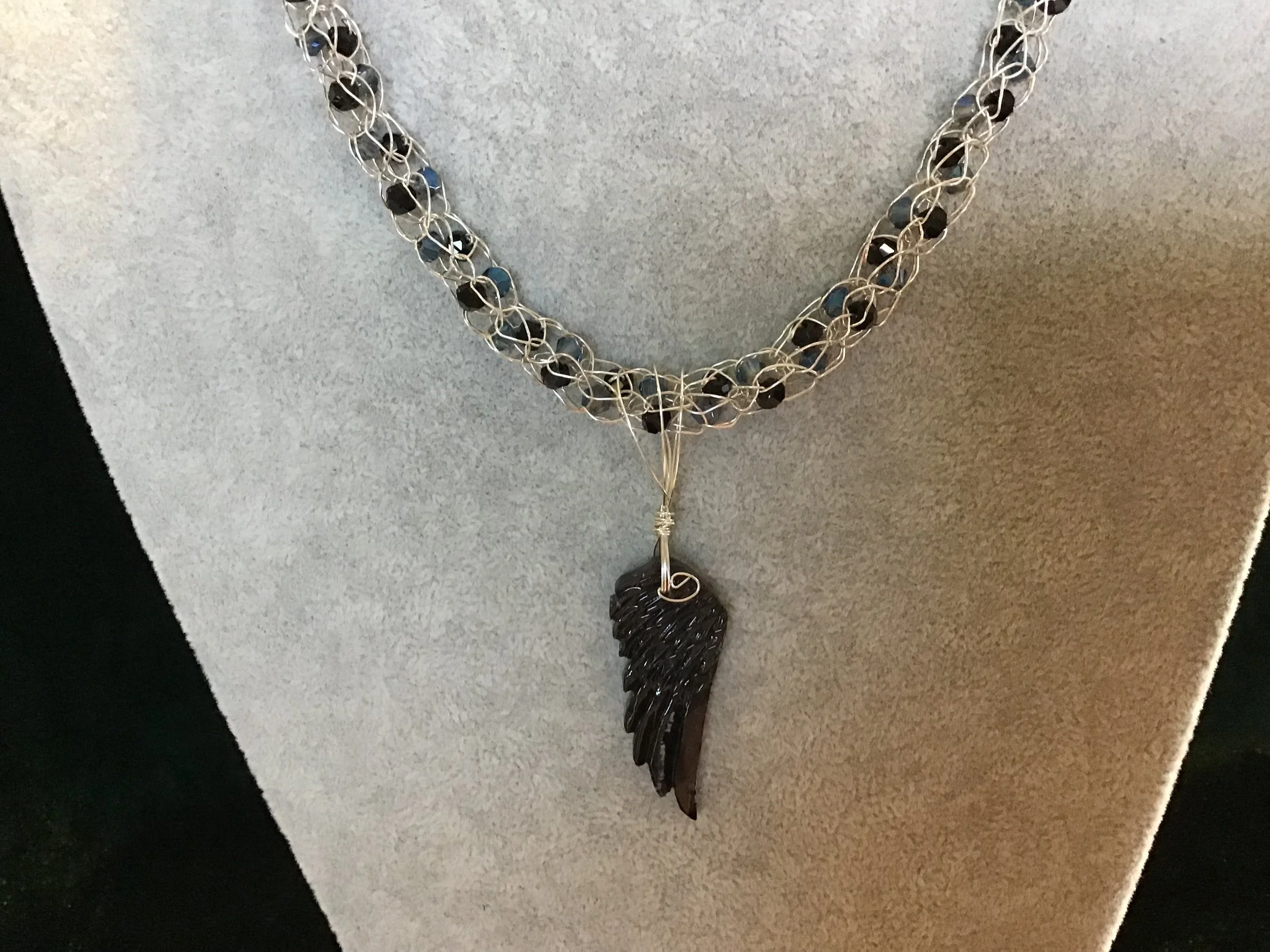 handmade necklace chain with gemstone pendant