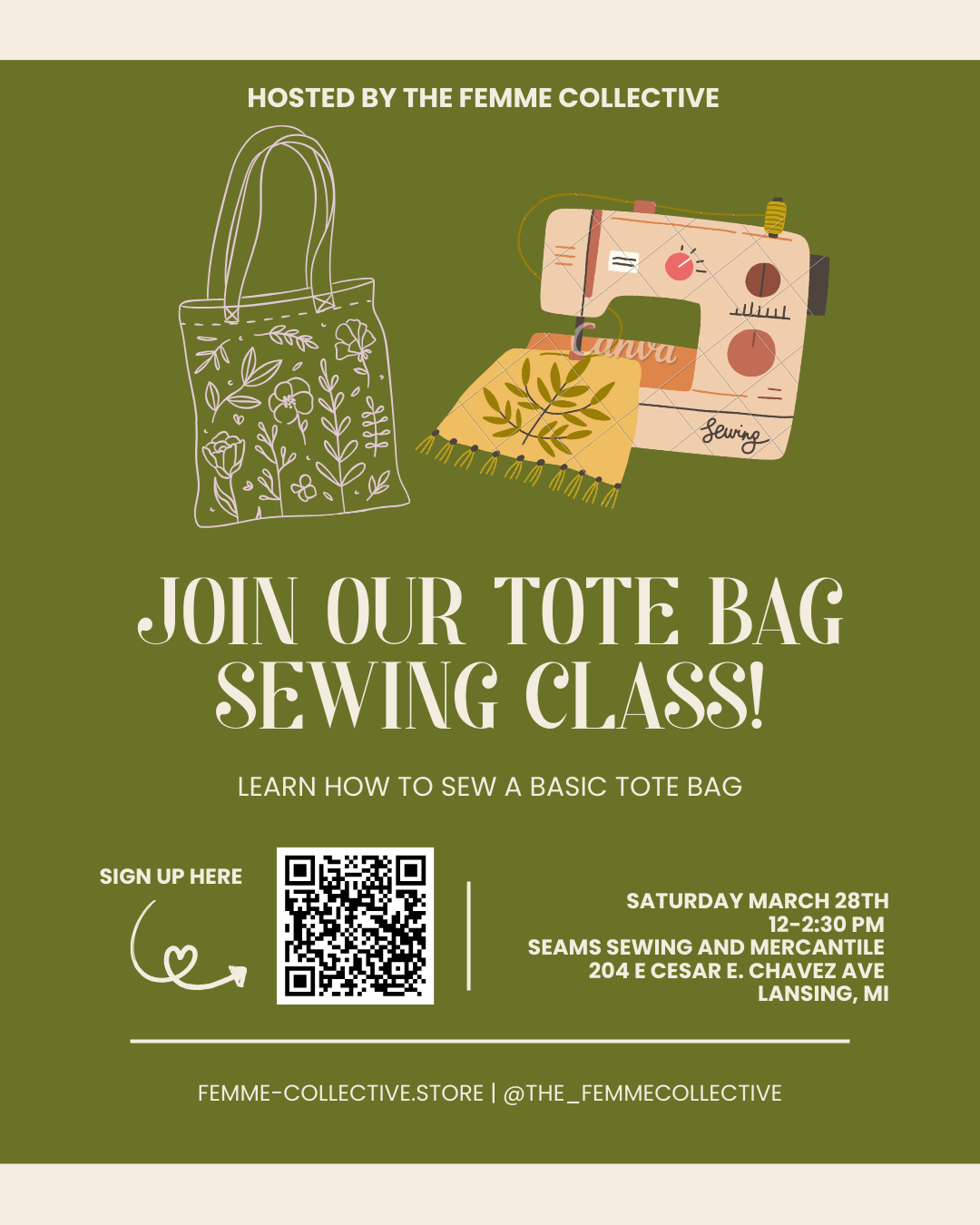 Tote Bag Sewing Workshop
