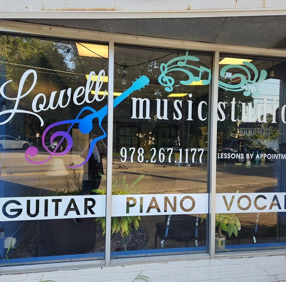 Lowell Music Studio Window Front