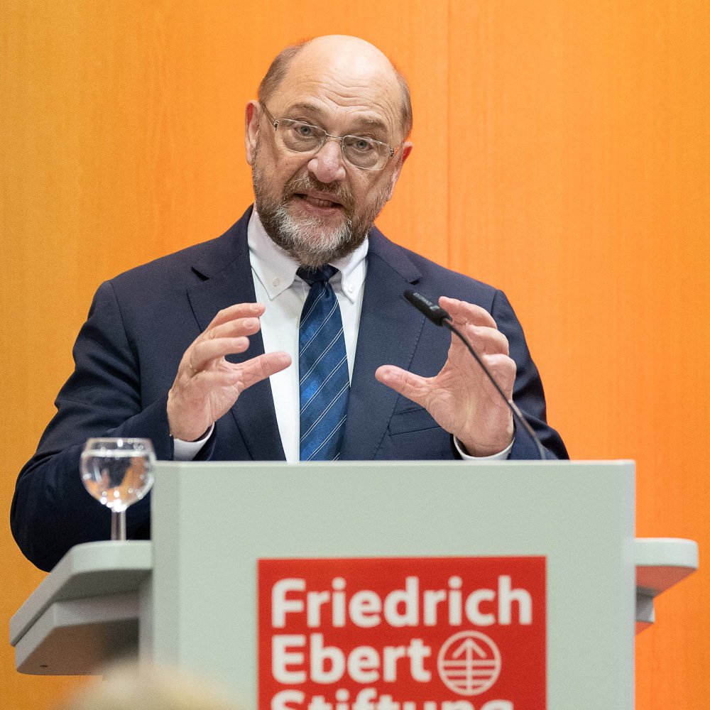 Martin Schulz bei einer Rede zum Jubiläum der Friedrich-Ebert-Stiftung.