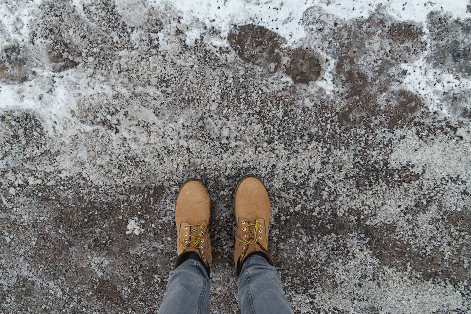 Salting for sidewalks, walkways, parking lots to reduce slips and falls.