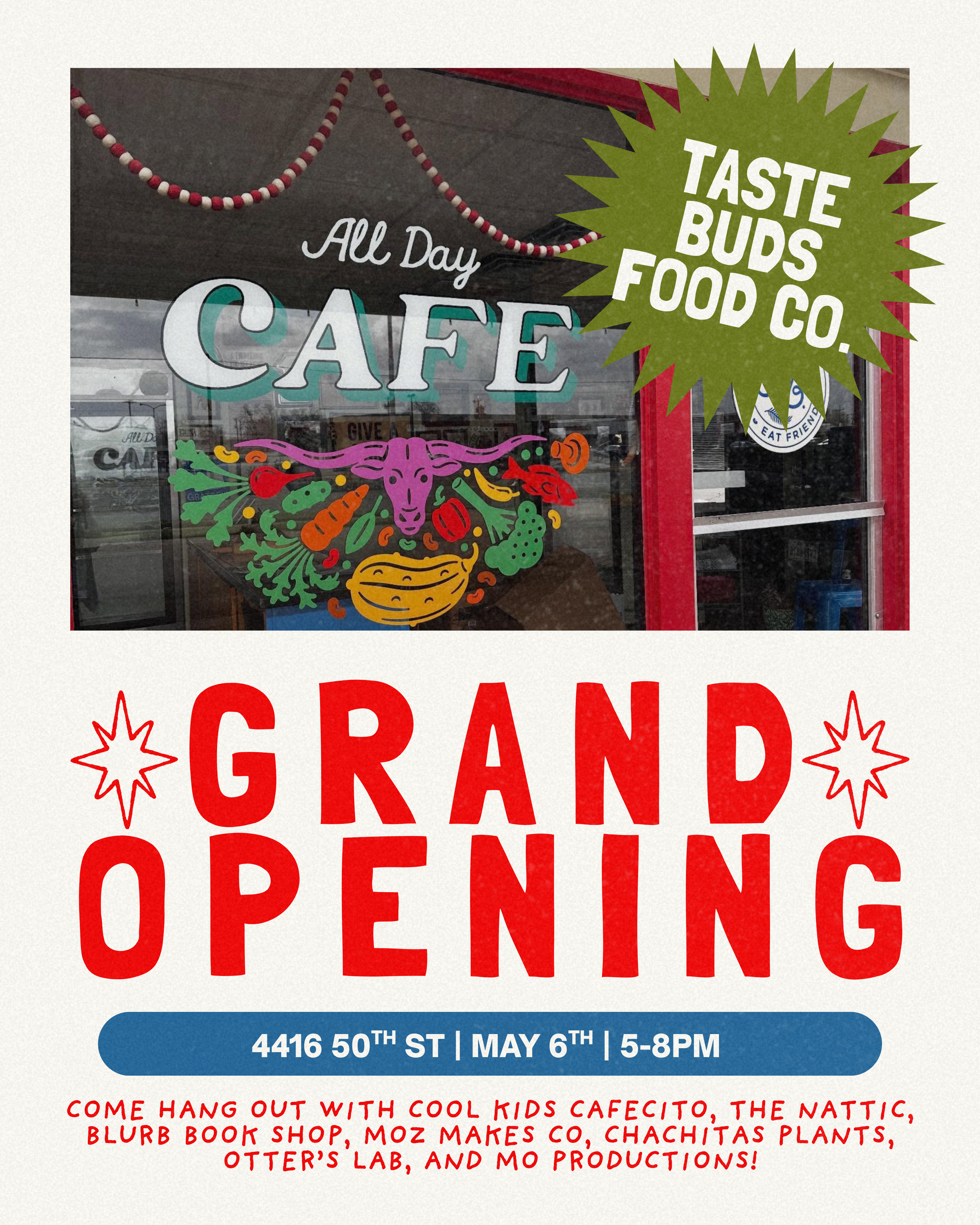 Tastebuds Food Co's Grand Opening!
