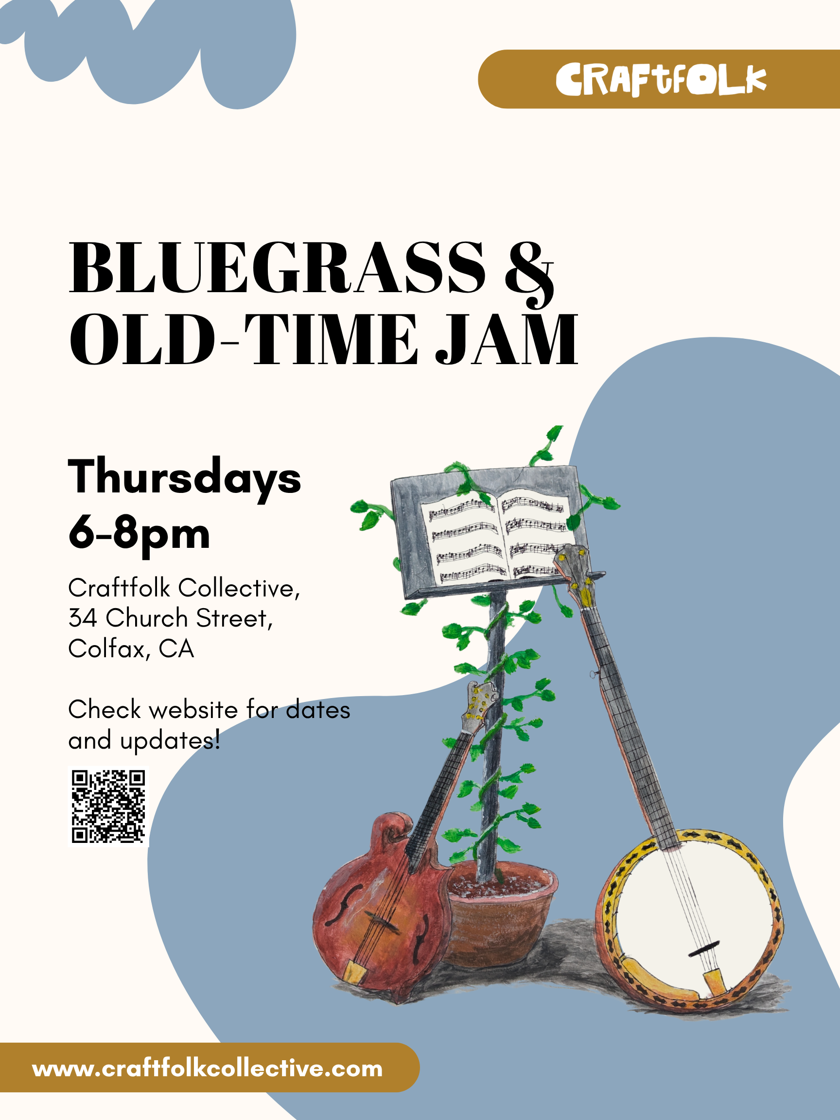 11/19 Craftfolk Bluegrass & Old-Time Jam (FREE)