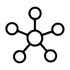hub and spoke icon
