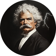 Portrait of Albert Einstein with lightning in the background
