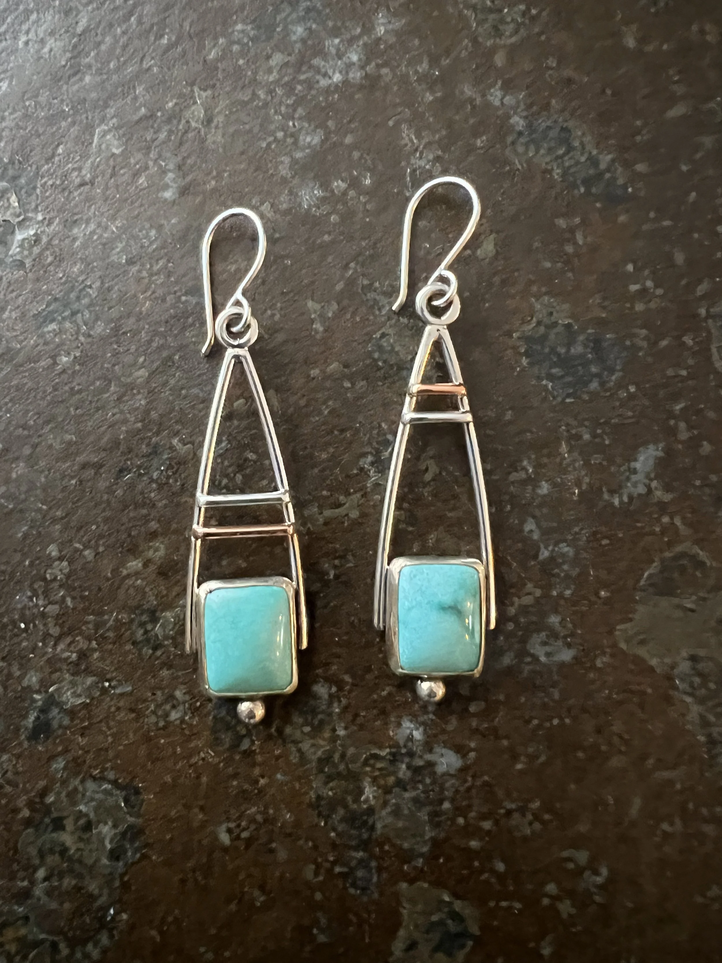 Turquoise and Sterling Silver Earrings