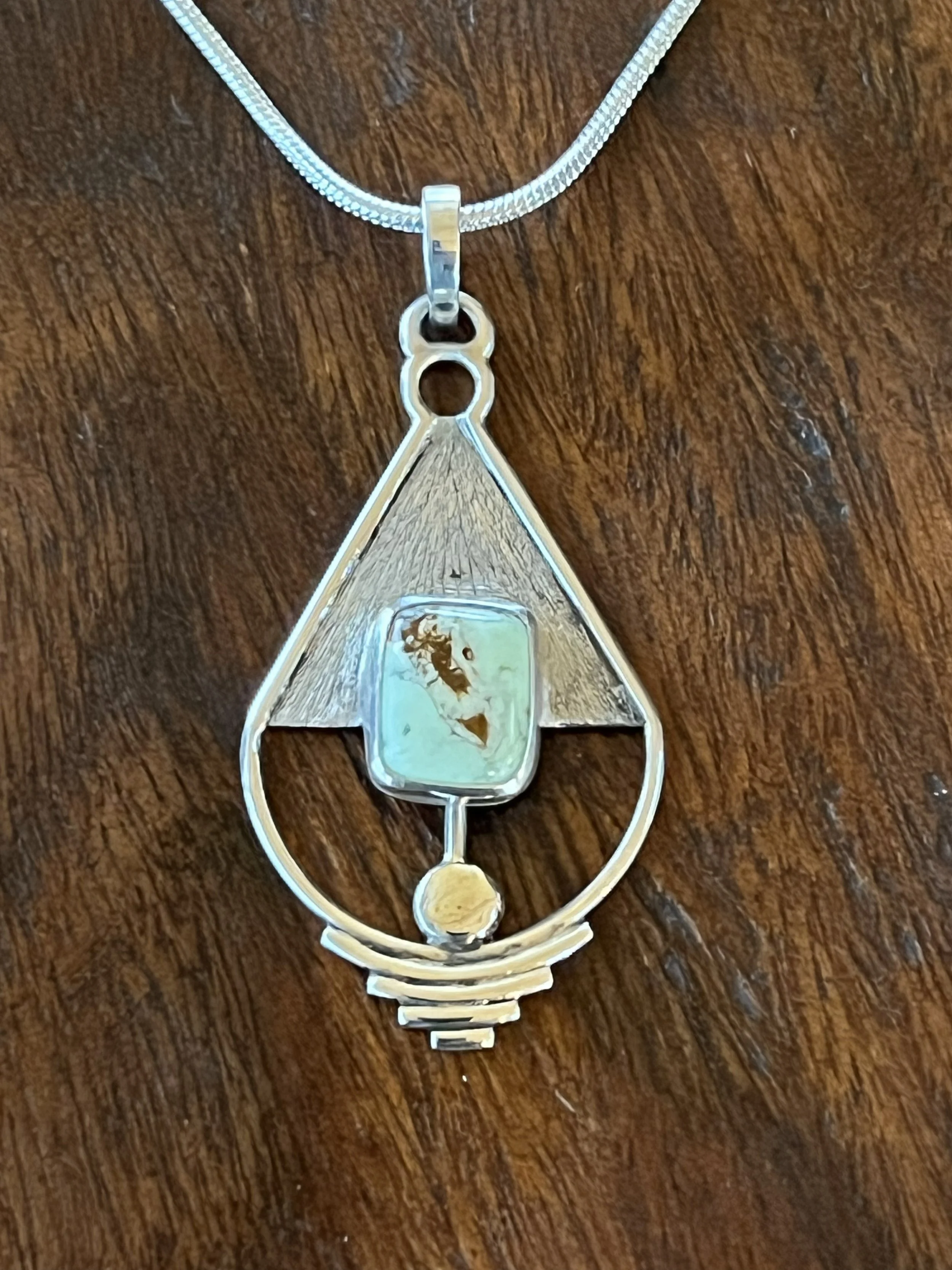 Turquoise and Sterling Silver Pendant
