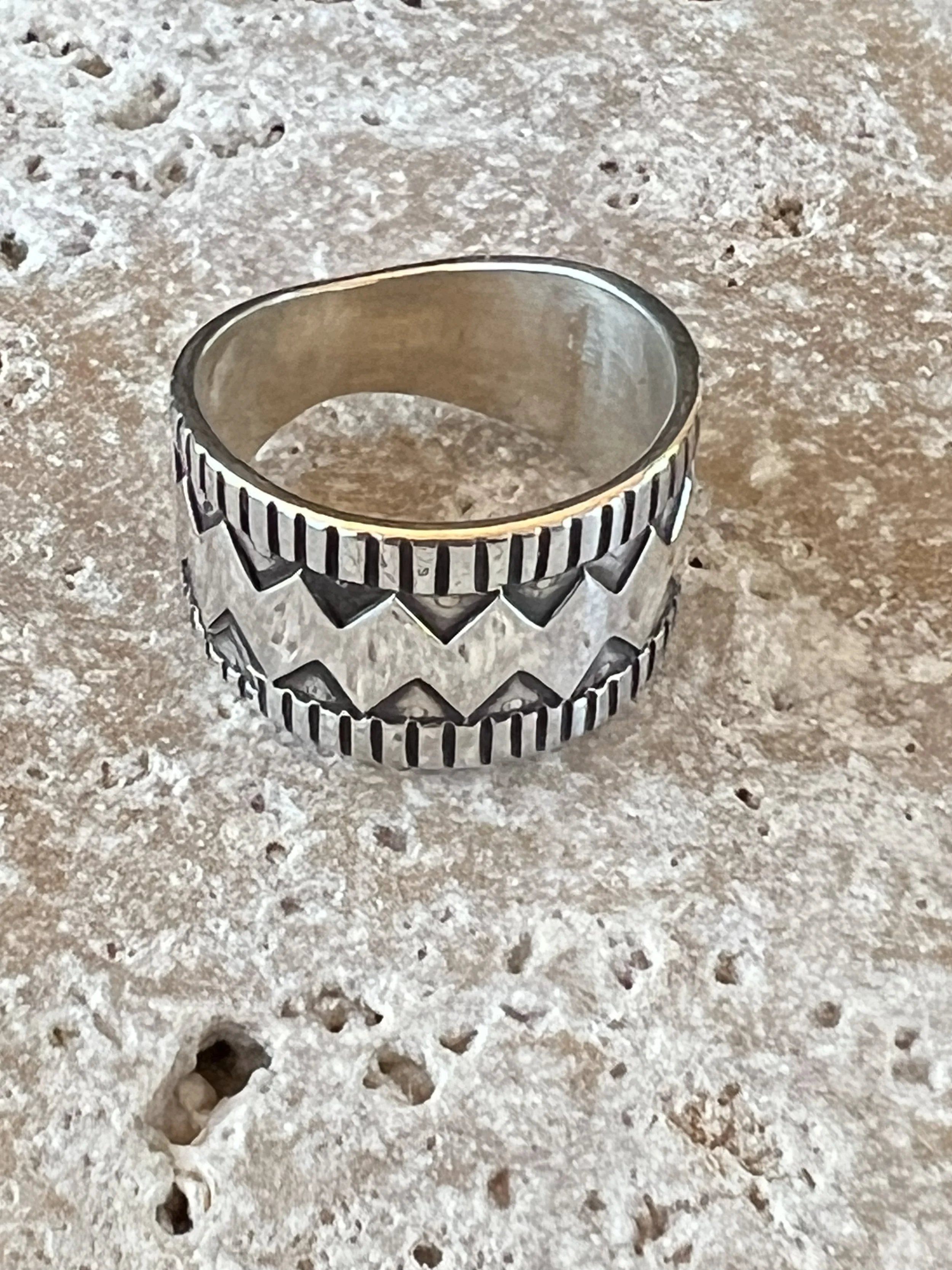 Stamped Sterling Silver Ring