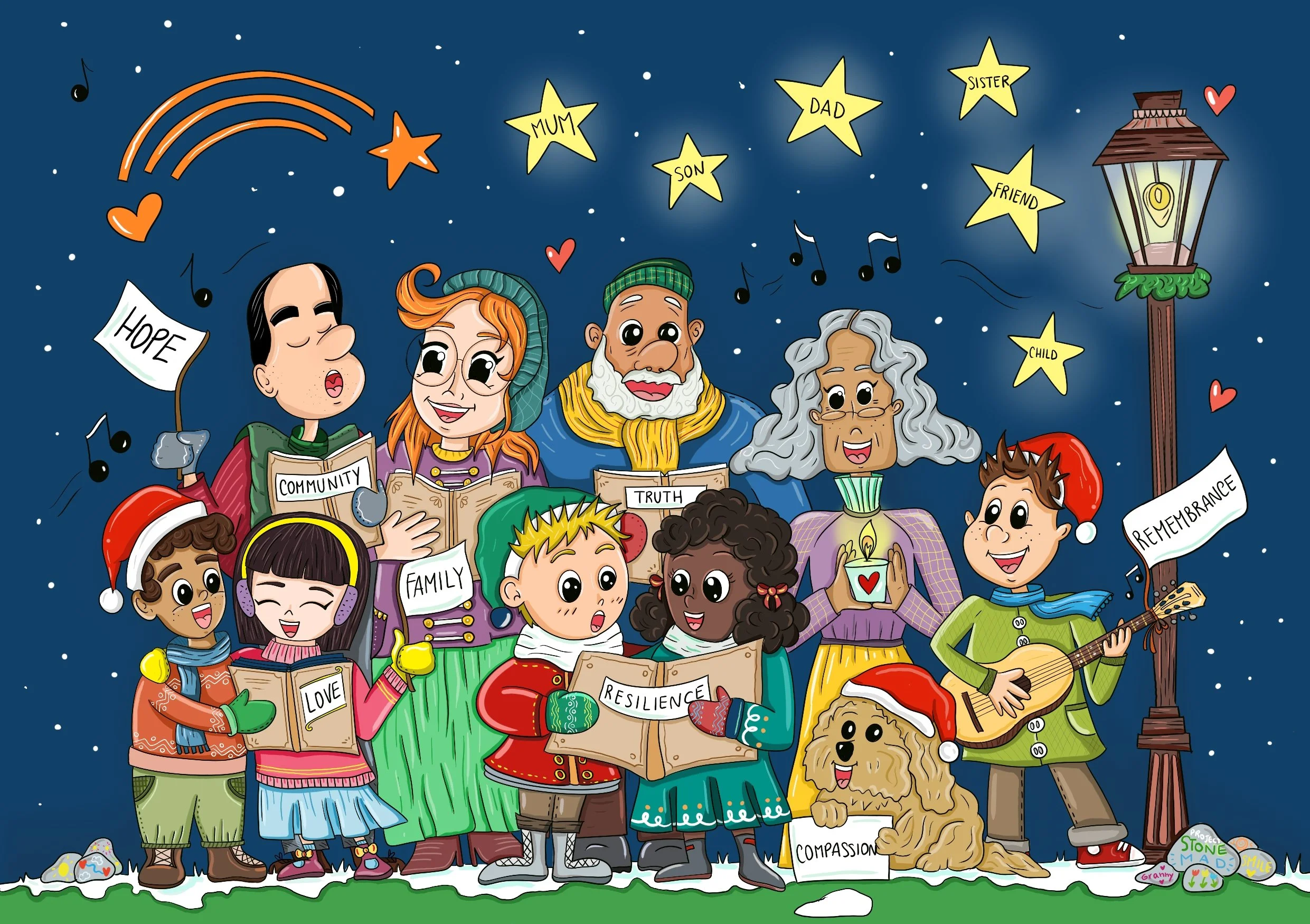 CHRISTMAS CARD ILLUSTRATION - WHAT MATTERS MOST