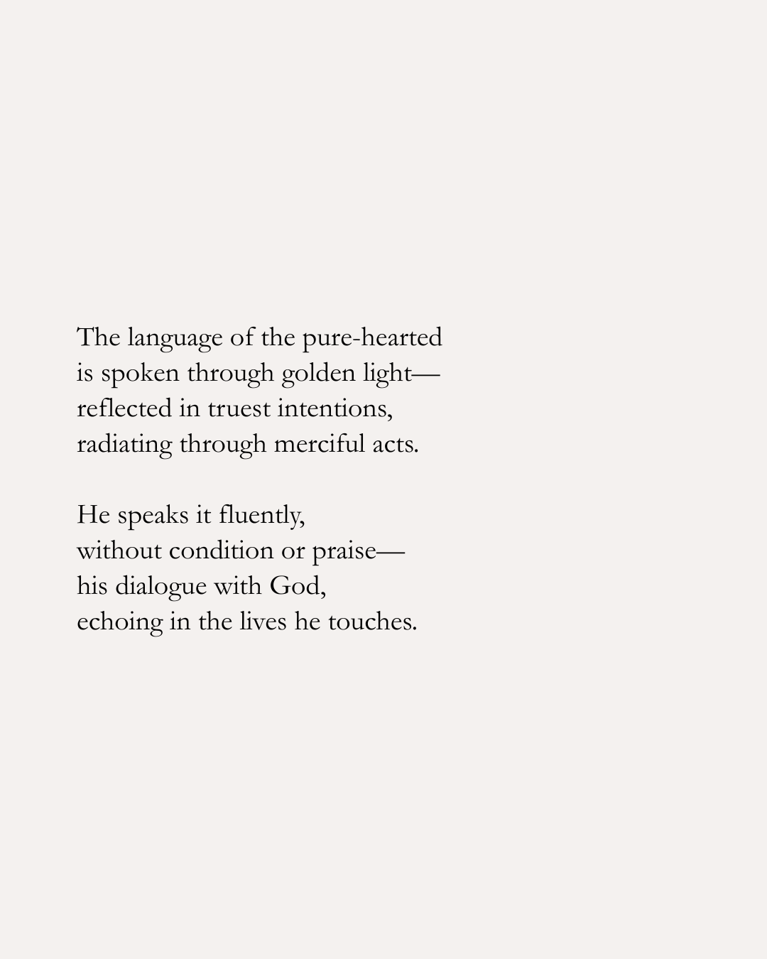 A printed poem or quote on a light background with black text.