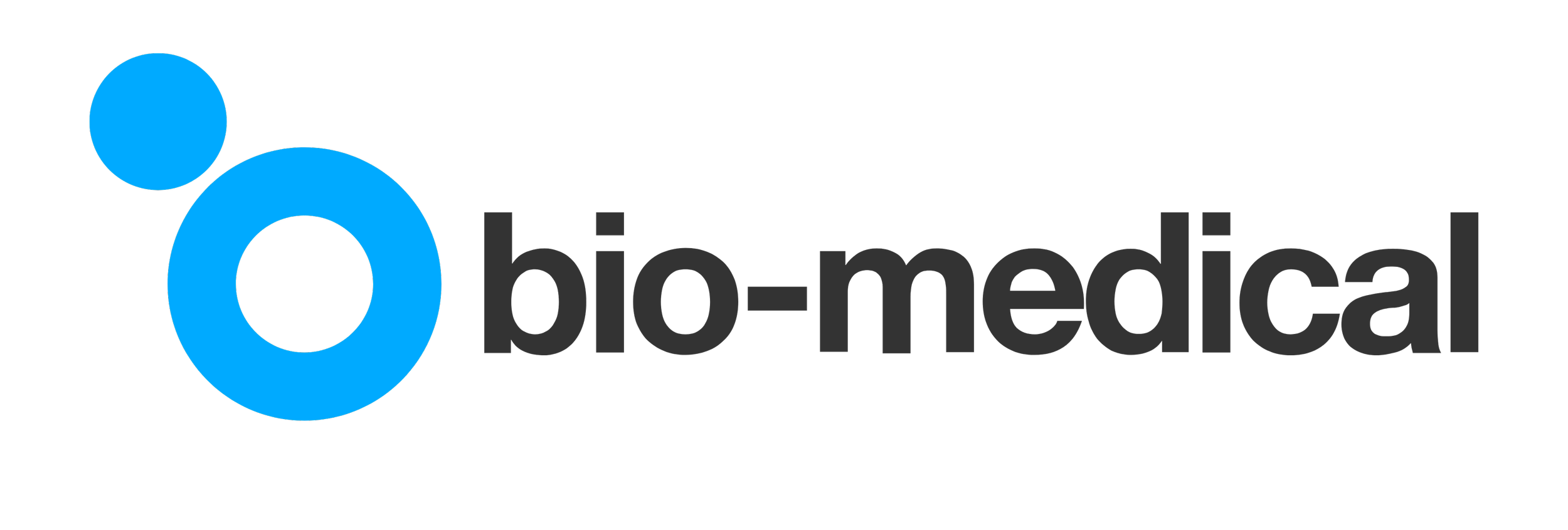 Bio-Medical logo with a stylized blue circle and black text