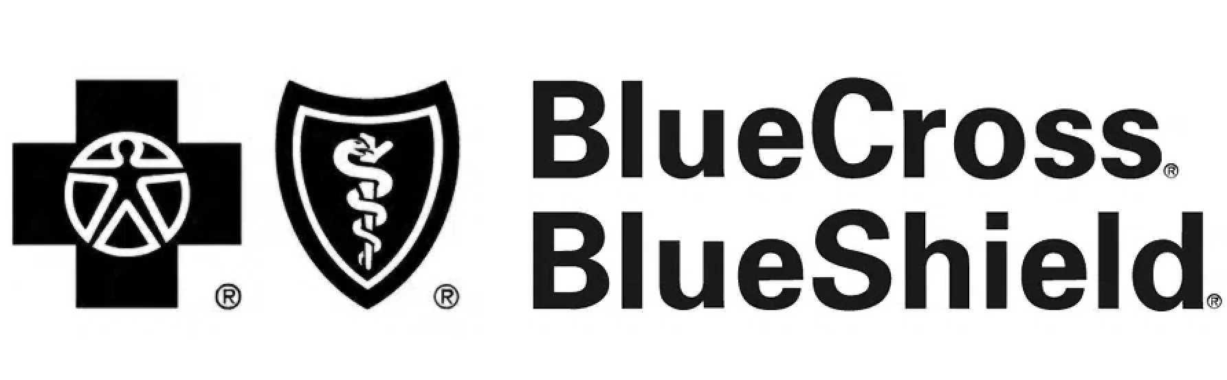 BlueCross BlueShield logo with cross and shield symbols.