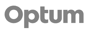 Optum logo in gray font on white background