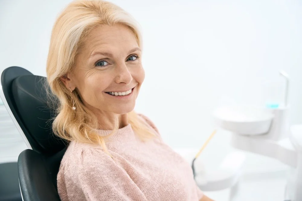 Mature Female Dental Implant Patient