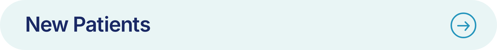 A blue button with the text 'New Patients' and a right arrow icon.