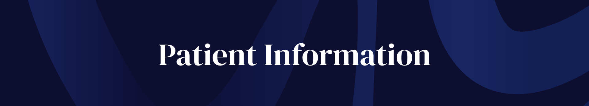 A dark blue background with the words 'Patient Information' written in white text in the center.