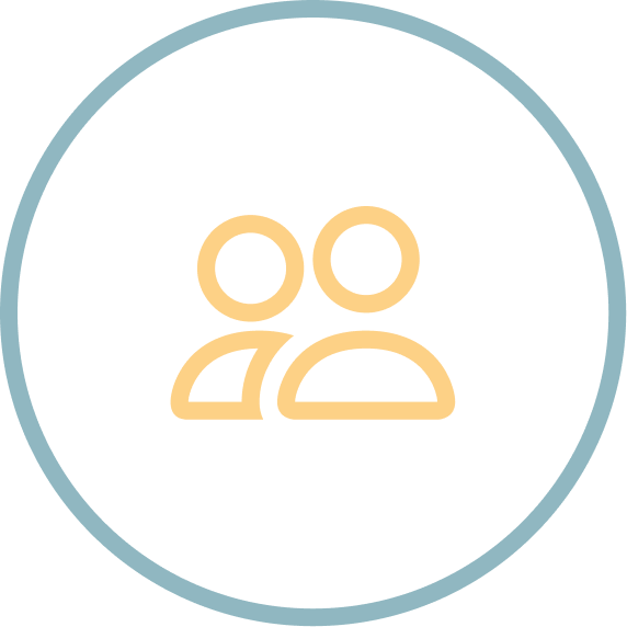 Icon of two people, representing a user profile or account.