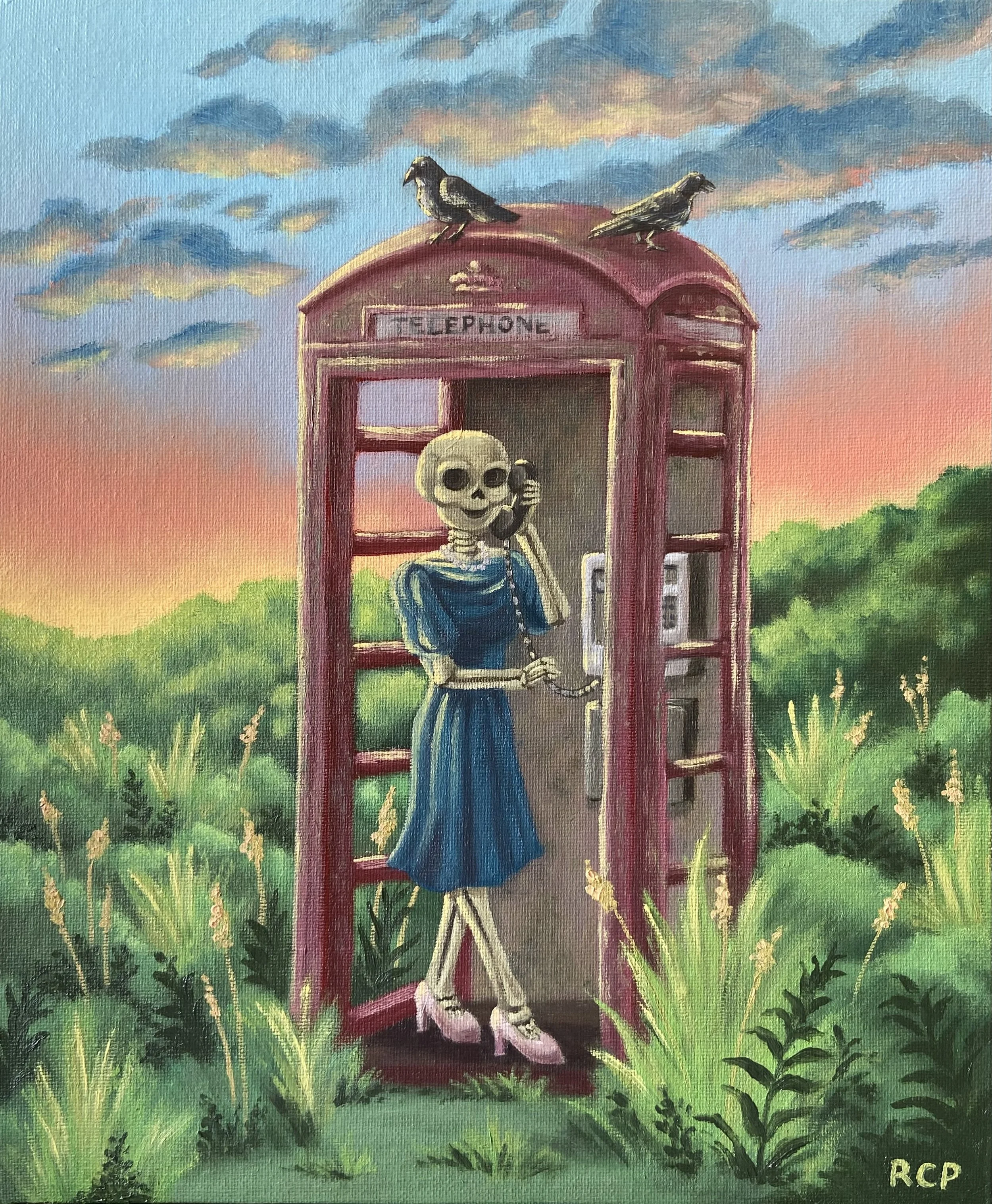 "Telephone Box" Original Painting